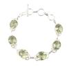 Green Amethyst Gemstone 925 Sterling Silver Jewelry Handmade Women's Bracelet 8" RB-10-4