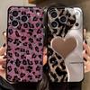 Case for iPhone XR 7 8 17Air 15 16 14 Plus 13 12 11 17 Pro Max XS Max Black Soft Phone Cover Cartoon Leopard Print Pattern