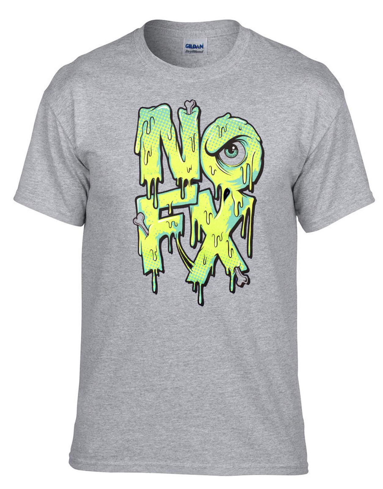 NOFX Logo Rock Music Grey T-shirt 383Grey L