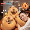Capybara Nap Pillow - Little Yellow Duck Ice Silk Face-Down Pillow & Office Backrest
