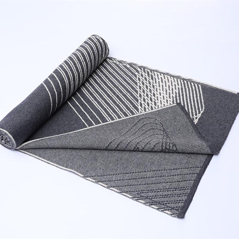 Hengyuanxiang 2024 Unisex Korean Style Wool Blend Knitted Scarf