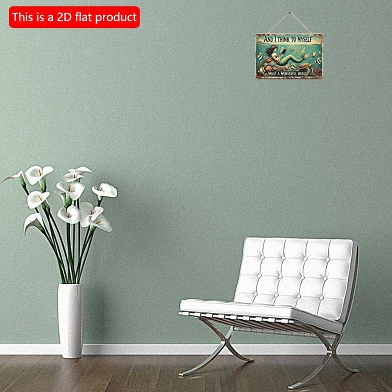 2D Flat Wooden Sign 30*20cm Vintage Wooden Wall Ornate Decorative 'What A Wonderful World Decorative Plaque Funny Retro Wooden Wall Ornate Appropriate