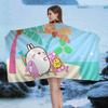 Cute White M-Molangs Rabbit Microfiber Beach Towel Absorbent Quick dry Soft Yoga Swimming Resort Mountain Climbing Towel