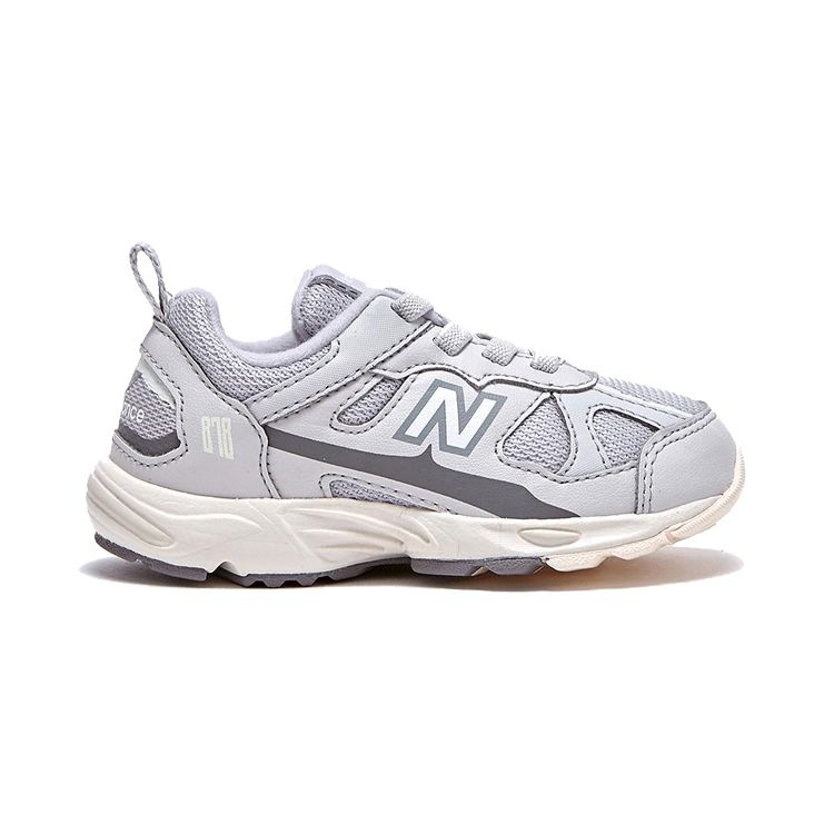 New Balance Nb 878 Leather Low-Top Sports Casual Shoes Kids Sneakers Gray White PV878KNS
