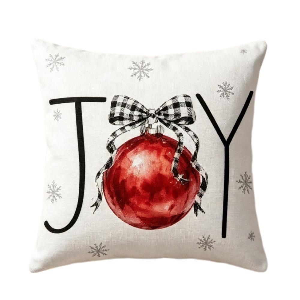 Elk Deer Christmas Pillow Cover Linen Xmas Tree Pillowslip Snowman Pillow Cover Living Room Sofa