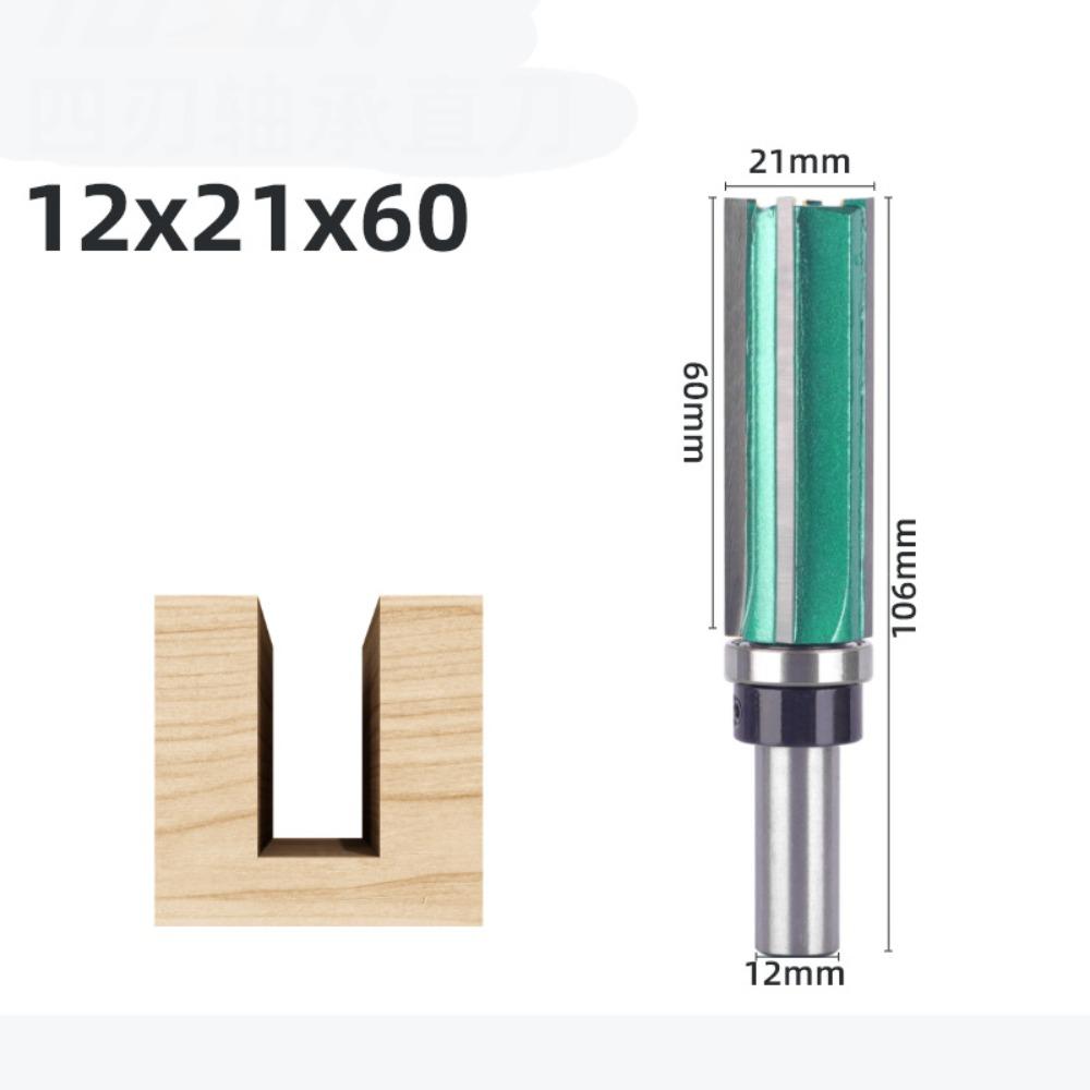 8/12mm Carpenter Milling Cutter Straight Trimmer Bits Durable Woodworking Router Bit
