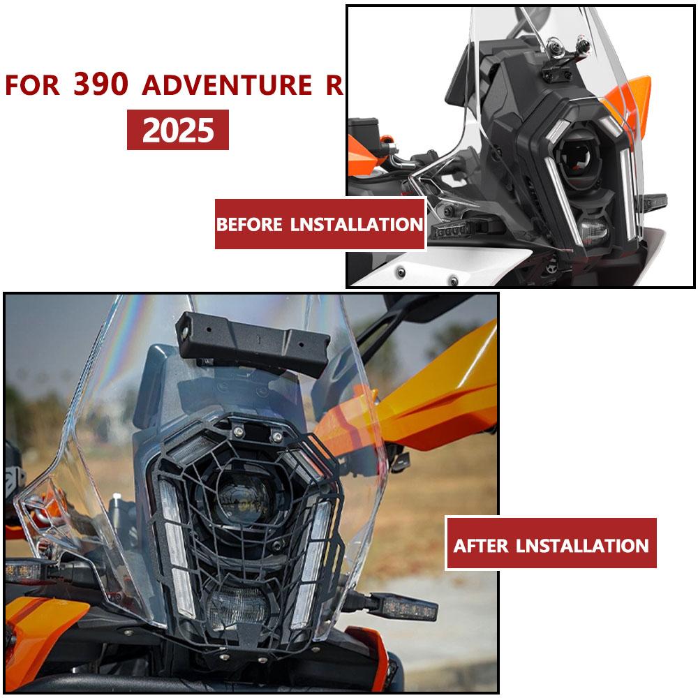 Headlight Guard For ktm 390 ADVENTURE X 390 Adventure R 2025 Headlight Shield Guard Protector Headlamp Mesh Grille Cover