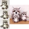Adorable Big Tail Gray Raccoon Plush Doll Soft Stuffed Animal For Childrens Gift