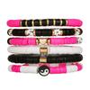 Mixed Color Elastic Soft Pottery Bracelet Love Tai Chi Yin Yang Soft Pottery Bracelet Friendship Couple Stacked Bracelet