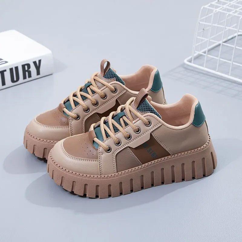 

PLOVER Spring and Autumn Internet celebrity versatile casual thick-soled muffin shoes super fire port wind non-slip heightening lightweight fashion bo 35