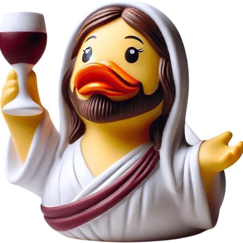 Jesus Duck and Mary Duck StatuesHome Garden Desk Decorations Handicrafts Gifts
