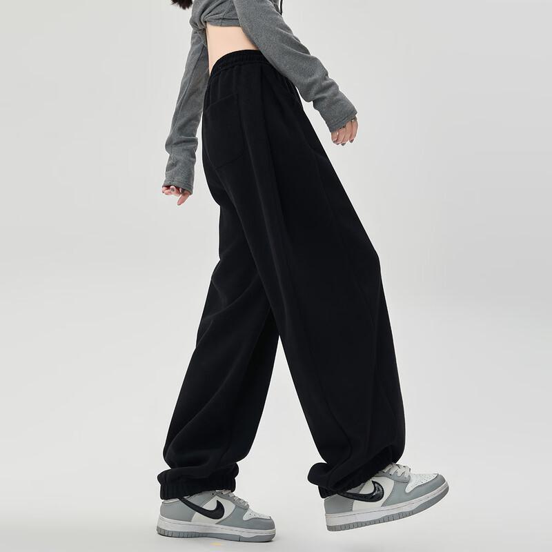 HSTYLE Damen Hochtaillierte Schlankmachende Drapey Lässige Jogginghose