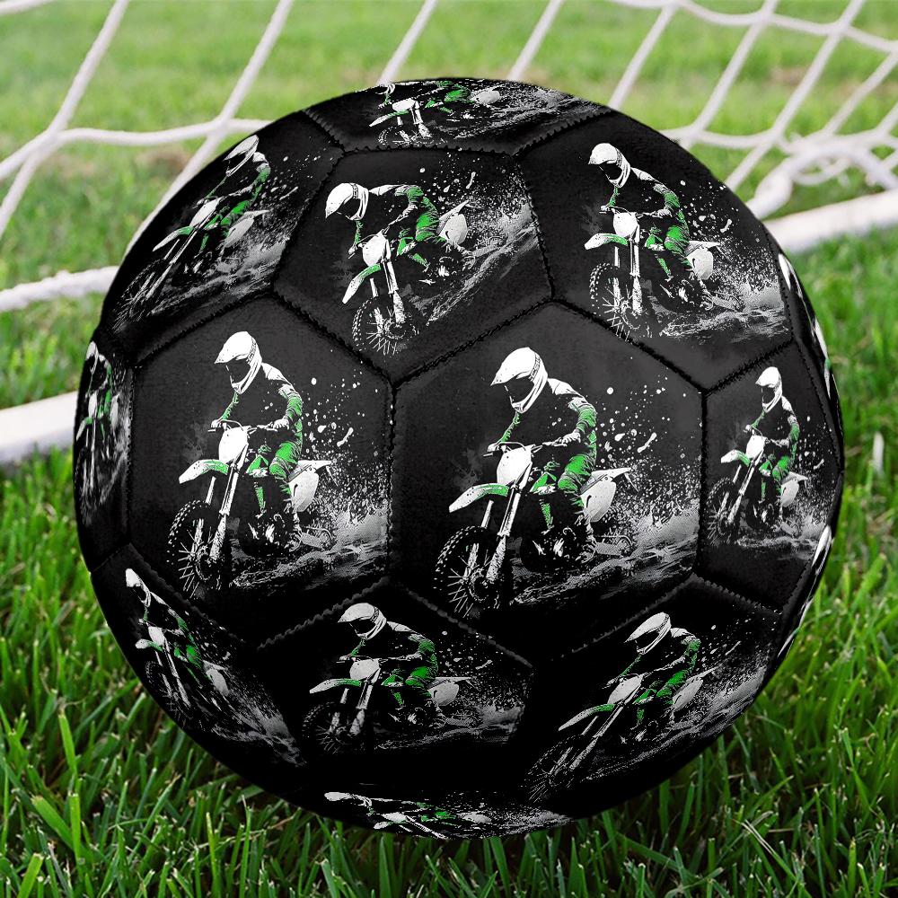 Off Road Motorcycles Theme Size 5 Soccer Ball, Suitable for Both Indoor and Outdoor Matches, a Gift Suitable for Everyone.