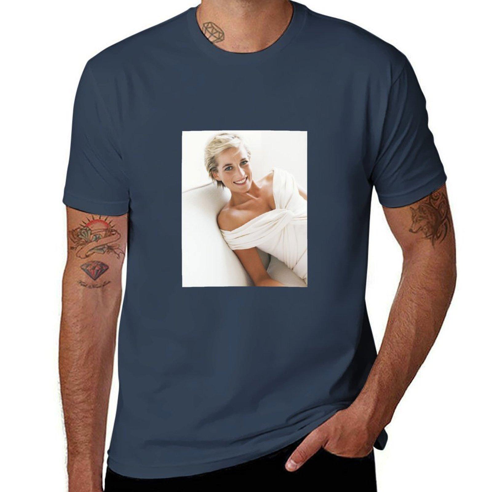 Lady Di In White Gown Tshirt Summer Holiday Casual Tee S