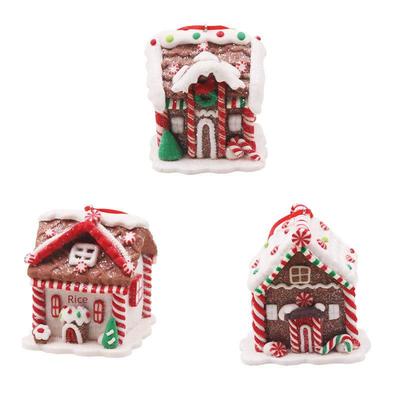 Creative Soft Clay Christmas House Pendant - Festive Bread Clay Decoration