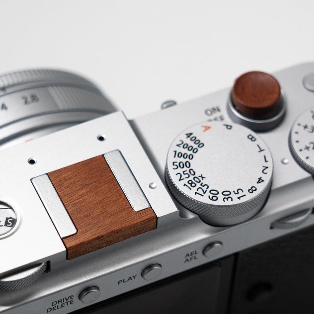 Iborrys Hot Shoe Cover Shutter Button Cover Compatible with FUJIFILM and Over 20 Other Camera Made of Premium Wood Retro Handcrafted by with Hot Shoe