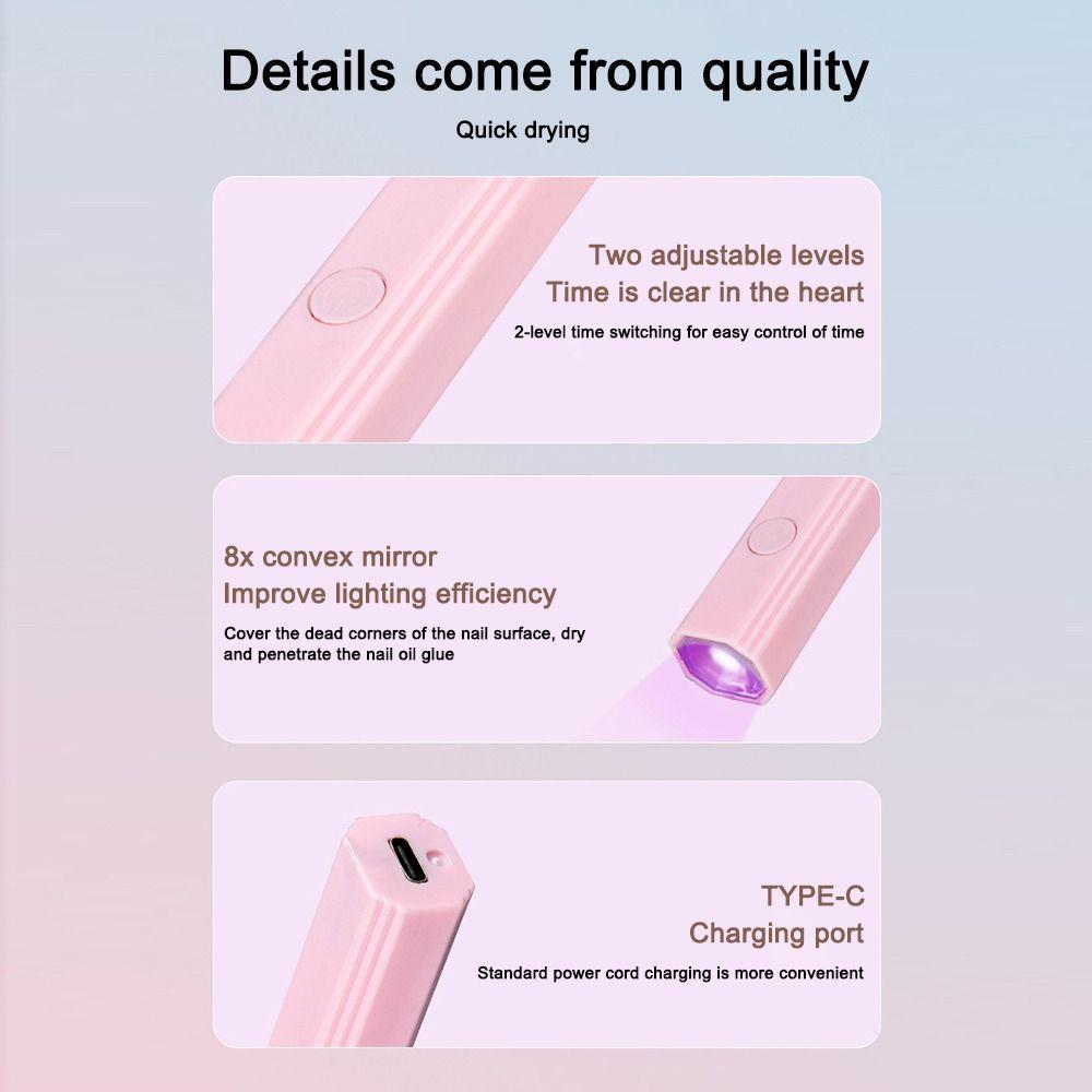 Handheld UV Light UV/LED Pen-Style Mini Nail Lamp Portable Nail Dryer  Nail Art Tools