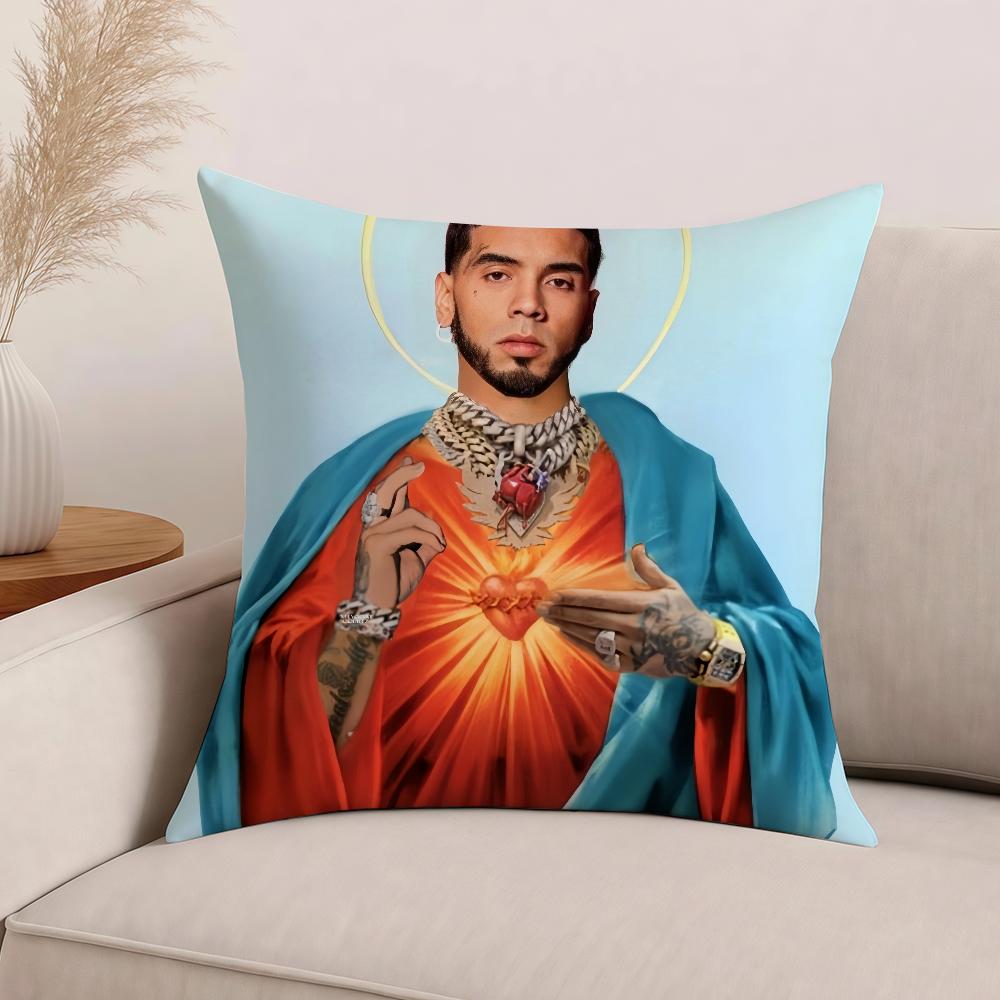 Rapper A-Anuel Aa Pillow Case Office Cushions Suitable For Sofa Car Bedroom Decorative Cushion Cover