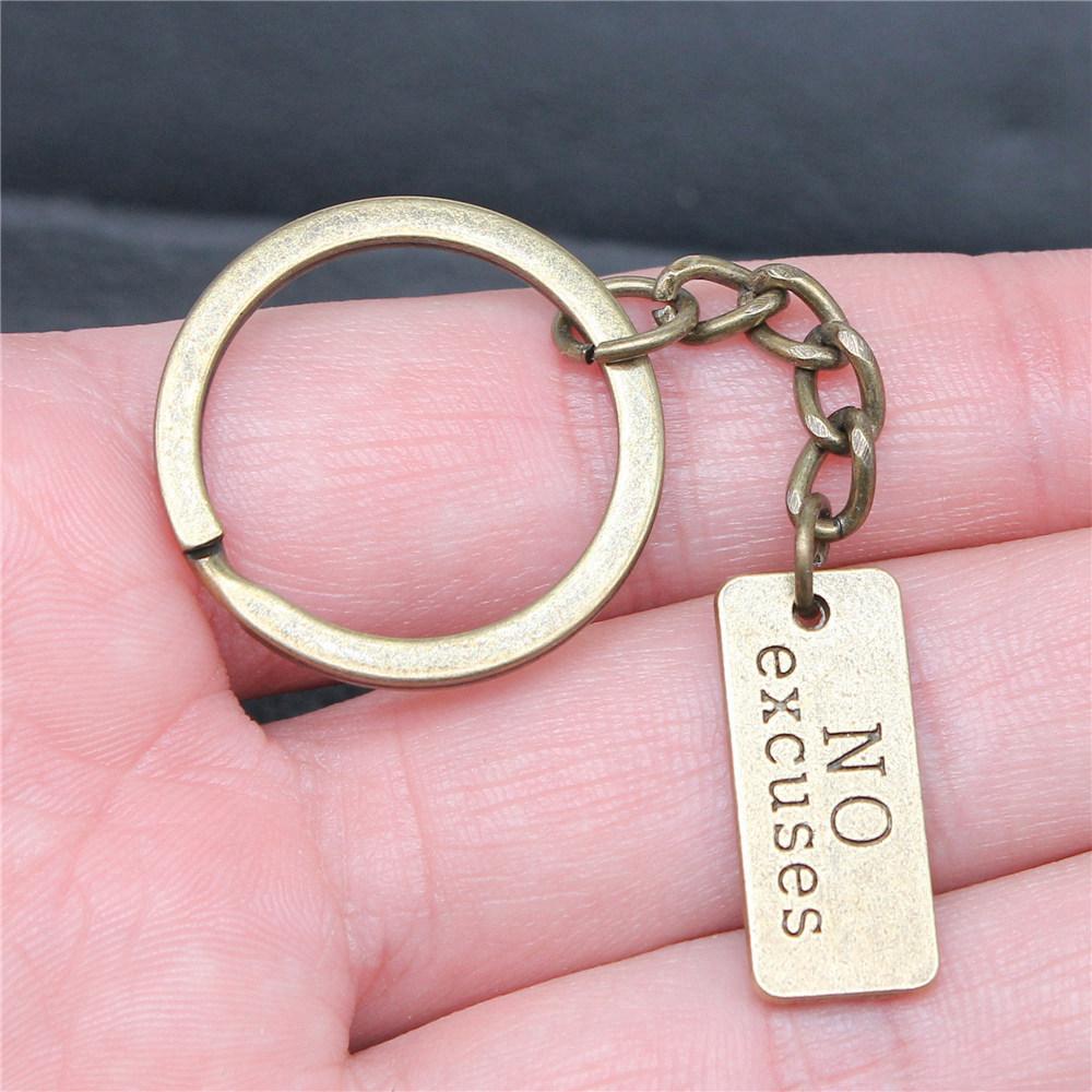 28mm Key Ring Text Tags Friendship Minimalist Jewelry Components QY049