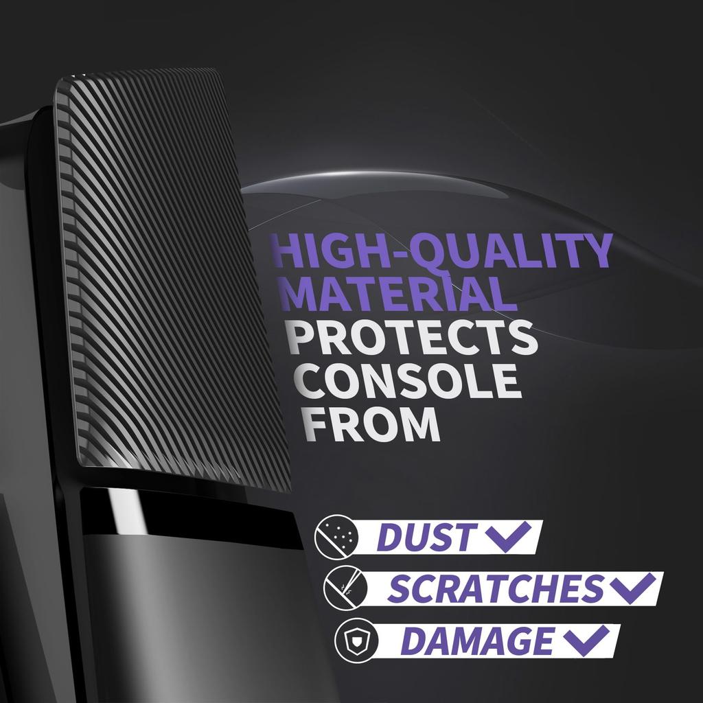 EXtremeRate eXcover ersättningsset för yttre skal till PS5 Slim Digital Edition (Topp- och bottenskydd + ventilerade sidopaneler och bakplatta) [Svart]