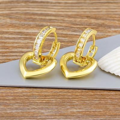 

Nidin Elegant Fashion Temperament Romantic Love Heart Dangle Hoop Earrings for Women Party Jewelry Accessories Gift Pendiente білий