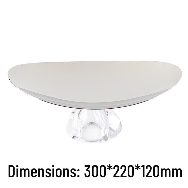 

Elegant Teardrop Glass Fruit Bowl Ornament for Coffee Table - High-End Feel Snack Storage Tray