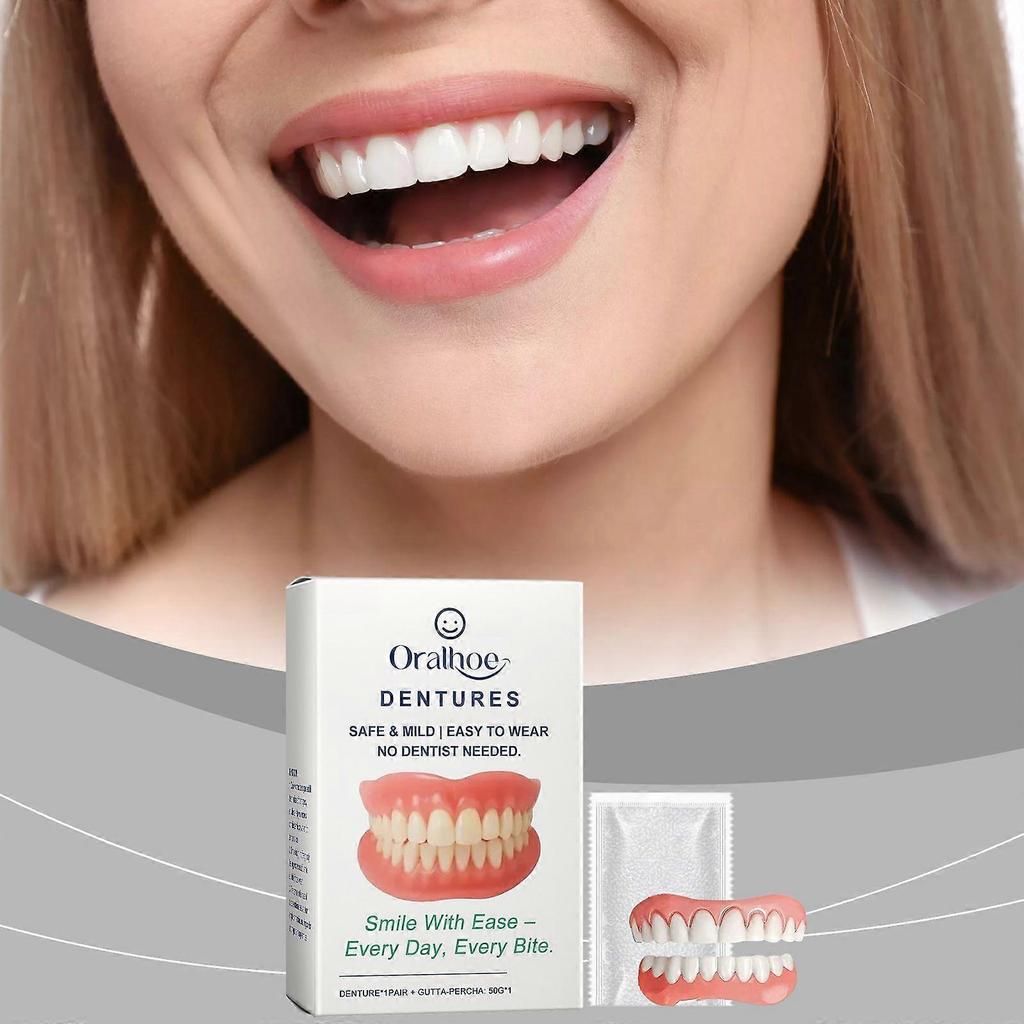 Oralhoe Silicone Denture Set Enhances The Beauty Of Your Smile, Allowing You To Smile Freely And Comfortably. Material Denture Set