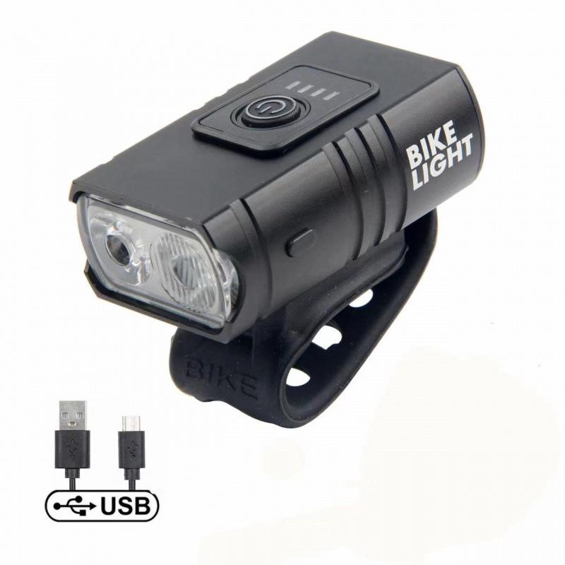 Led  Light Front Portable Usb Rechargeable Waterproof Night Flashlight Riding Accessories Tail Light