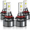 Compatible For GMC Sierra 1500 2500 3500 High And Low Beams Light Bulbs 1999 2000 2001 2002 2003 2004 2005 2006, 6500K White, 500% Brightness, Plug N