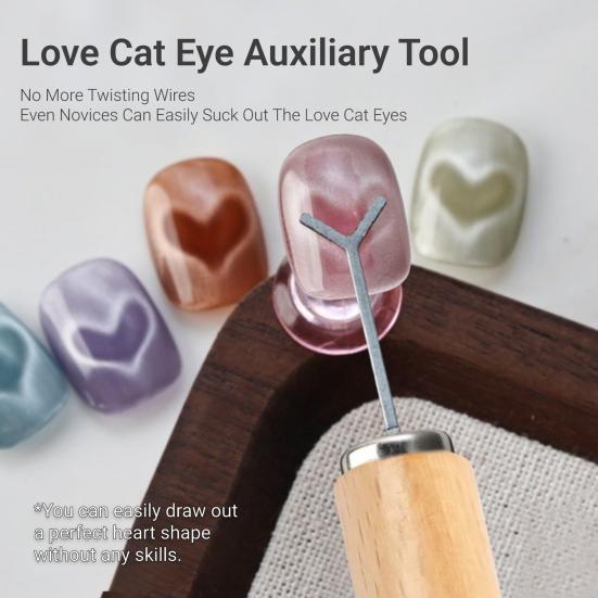 5 Sets Cat Eyes Nail Magnet Gel Nail Polish Magnet Stick Y-Shaped Guide Home Salon Women Cat Eyes Magnetic Nail Art Manicure Tools Accessories
