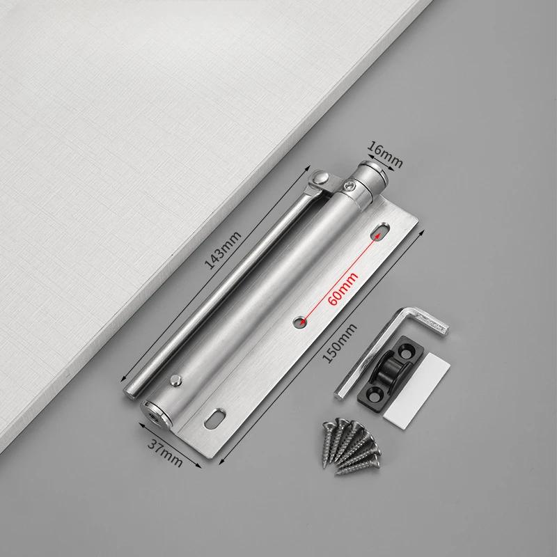 Легкий доводчик двери из нержавеющей стали, автоматический, антикоррозийный, нержавеющий, пружинный механизм закрывания сетчатой двери, бесшумный отскок, сила