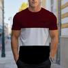 New Summer Men's Fashion T-shirt Personality Montage Printed Men's T-shirt Top