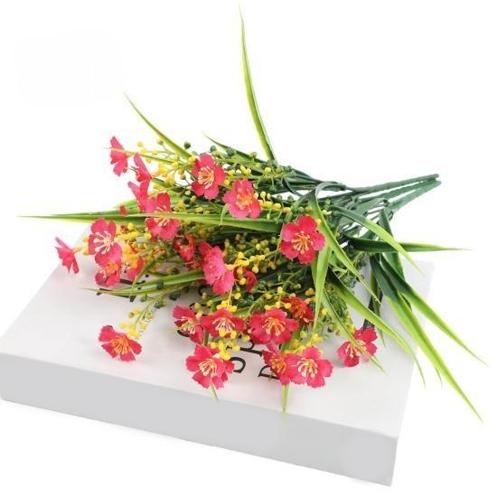 Artificial Flowers Bundle UV-Resistant Faux Plants Non-fading Fake Flowers for Home Vase Basket Window Box Outdoor Decoration