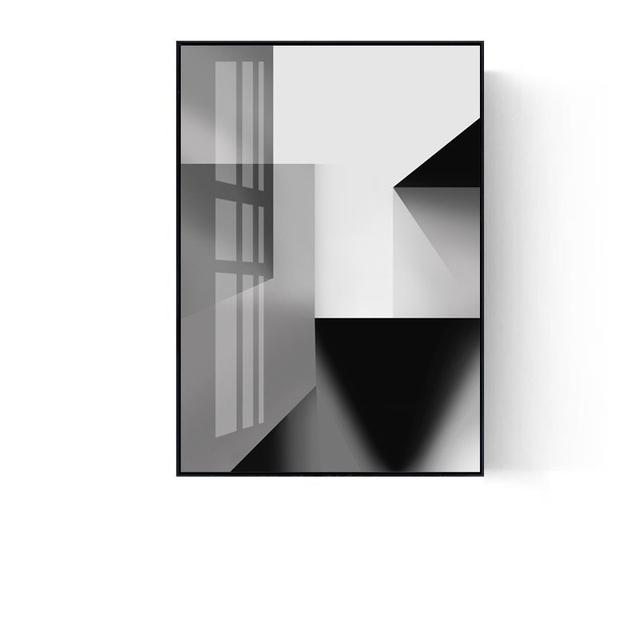 

Черно-белые серые абстрактные картины на холсте Простой скандинавский постер и принты Настенное искусство Кабинет Спальня Домашний декор Картина Без рамы 21*30cm No Frame