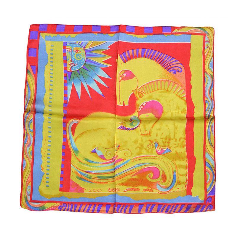 Tony&Candice 100% Silk Scarf Square Women 53*53CM  Scarves Ladies Ring&Wrap Oil Pattern Luxury Style  Soft Satin Neckerchief