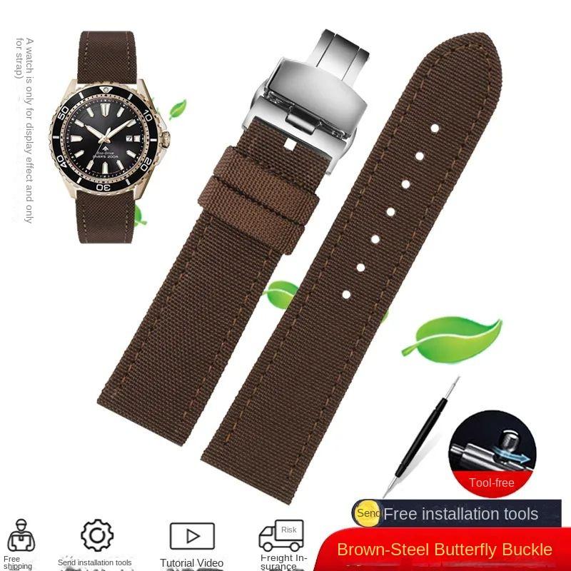 For Casio Forester FT-500WC Vintage Classic Forester Nylon Strap Watch Chain Seiko SKX007 SKX009 Canvas Leather Sport Watchband