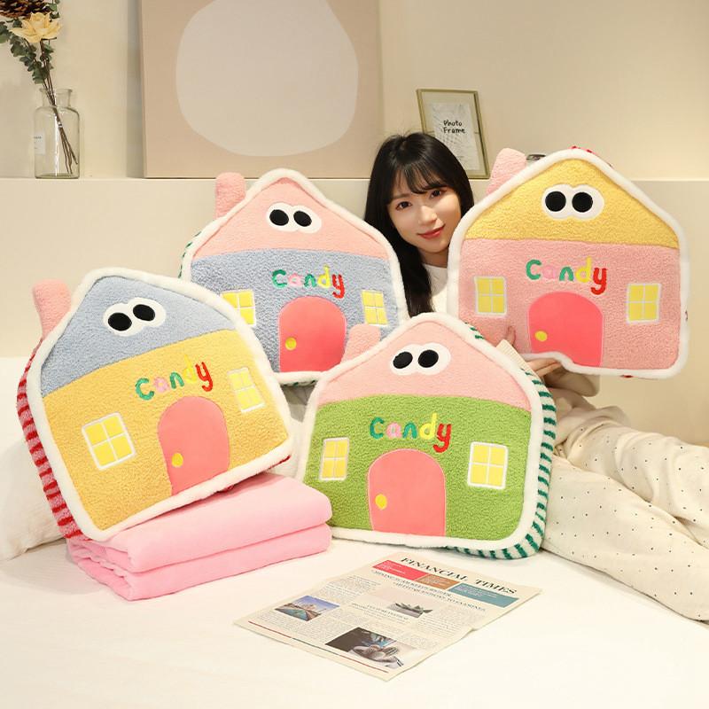 Dopamine Throw Girls Pillow Blanket 2 In 1 Sofa Office Children Room Doll Gift