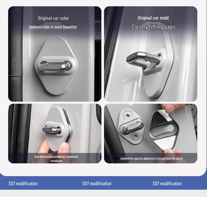 Xiaomi SU7 Car Door Lock Protection Cover: Rust-Proof ABS Buckle and Limiter Accessory