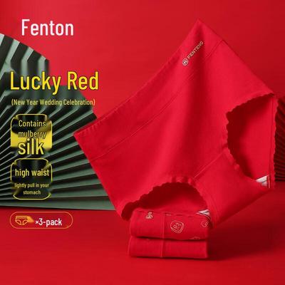 Fenteng Damen Slips mit hohem Bund aus Wolkenbaumwolle 3er-Pack