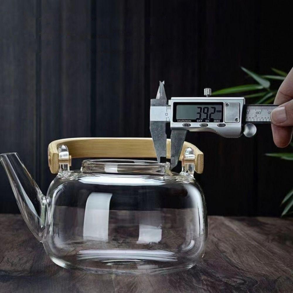 Transparent Glass Tea Pot 1000ml Flower Tea Kettle Fluent Japanese Style Teapot  Home Use