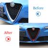For Alfa Romeo Giulia Stelvio 2017 2018      ABS Plastic Front Grill Decoration Frame Car Accessories