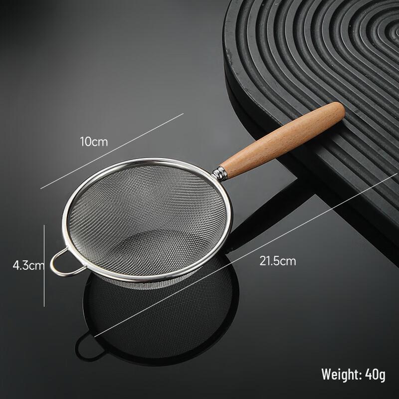 Wutuo Edelstahl Holzgriff Feinsieb