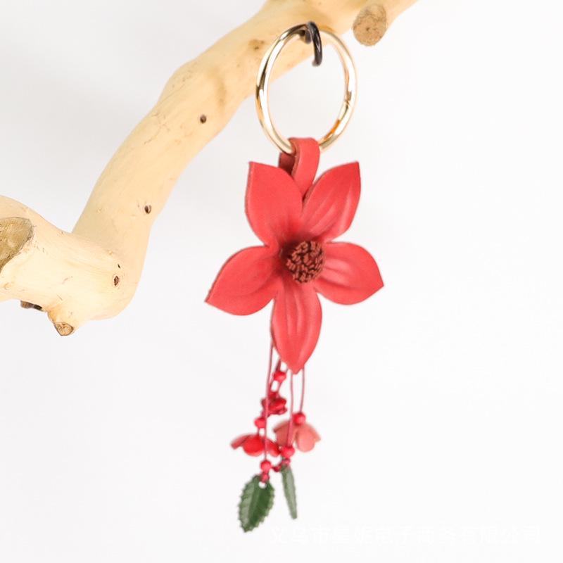 

Брелок из натуральной кожи с подсолнухом и подвеской из сплава для автомобиля, для мужчин и женщин, аксессуар для ношения на поясе