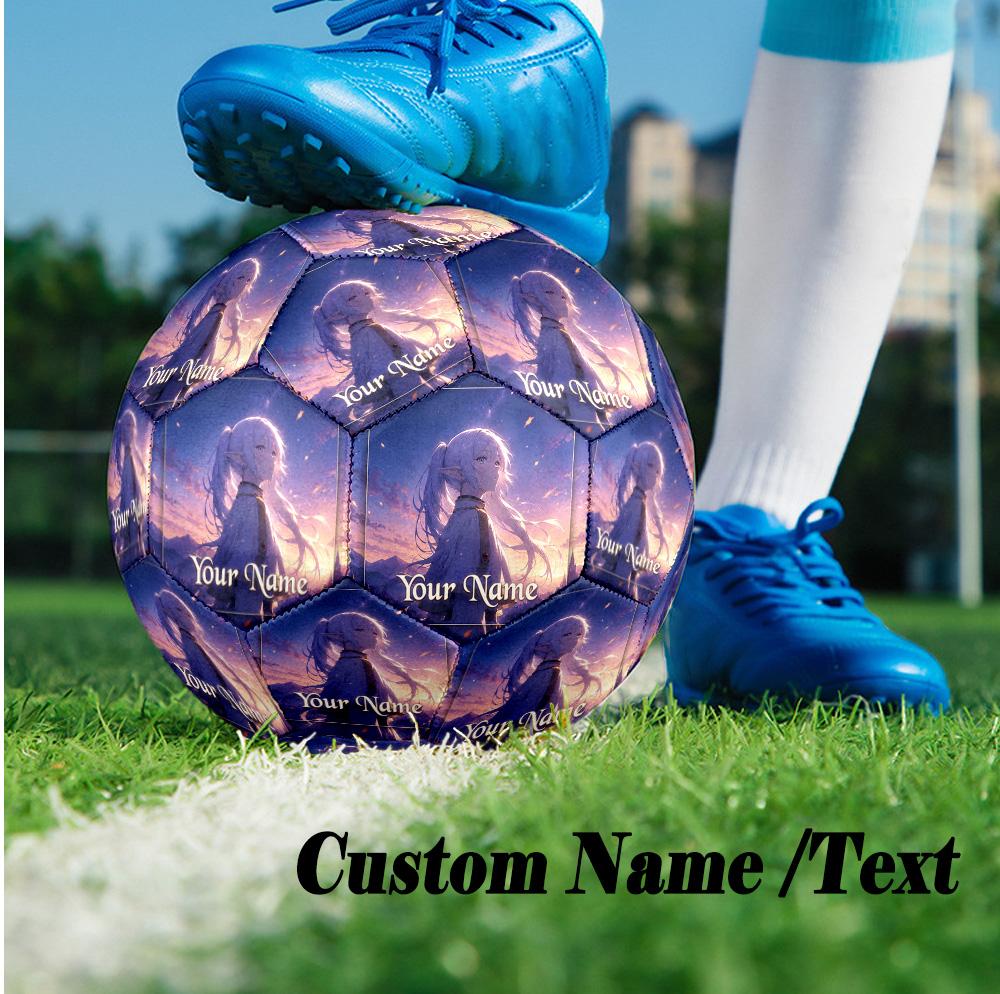 Custom Text Size 5 Soccer Ball, Standard Match Football For OutdoorFrieren Beyond Journey's End