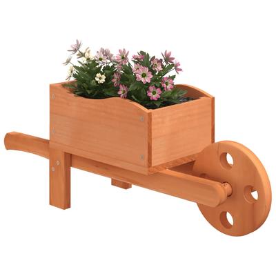 Pflanzgefäße im Schubkarren-Design 2 Stück 47x15x19 cm Massivholz
