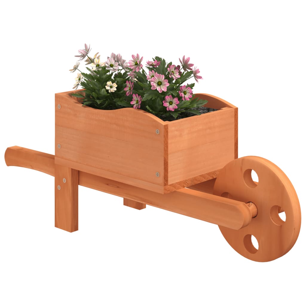 Planters In Wheelbarrow Design 2 Pcs 47x15x19 Cm Solid Wood