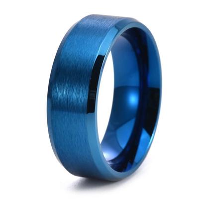 Men's Matte Titanium Steel Ring 8mm Wide Unisex Minimalist Jewelry Trendy TikTok Viral Gift for Him Stock Ready