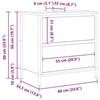 VidaXL Meuble salle de bain lavabo tiroirs chêne marron 60x34,5x60 cm, meuble vasque de toilette, meuble de rangement de 861886