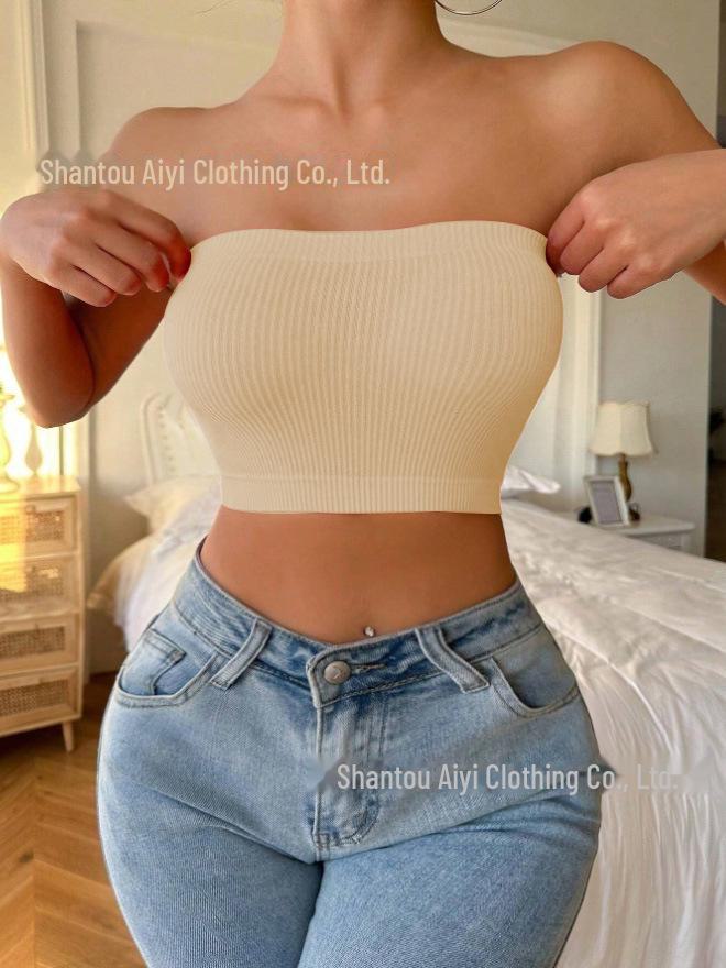 Seamless Breathable Knitted Summer Tube Tops for Women