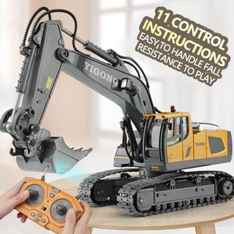 Escavatore Dumper RC Auto Telecomandata 2.4G Veicolo da Cantiere Camion Cingolato Bulldozer Giocattoli per Bambini Ragazzi Regali di Natale
